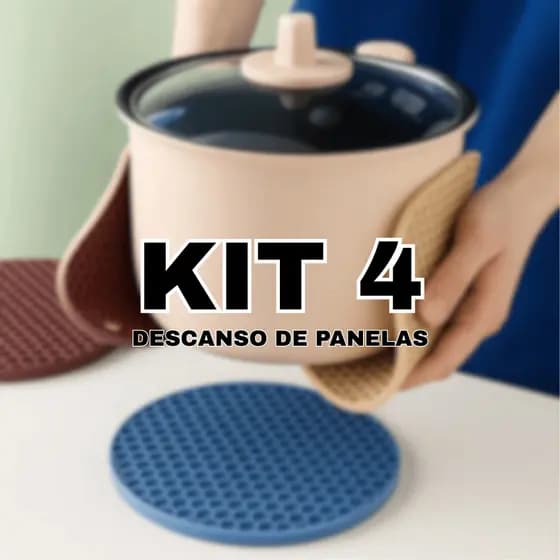KIT 4 Descanso De Panela Silicone
