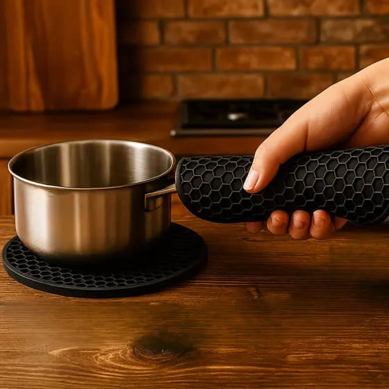 Black Friday Kit 5 Descansos Panela em Silicone Protetor Resistente