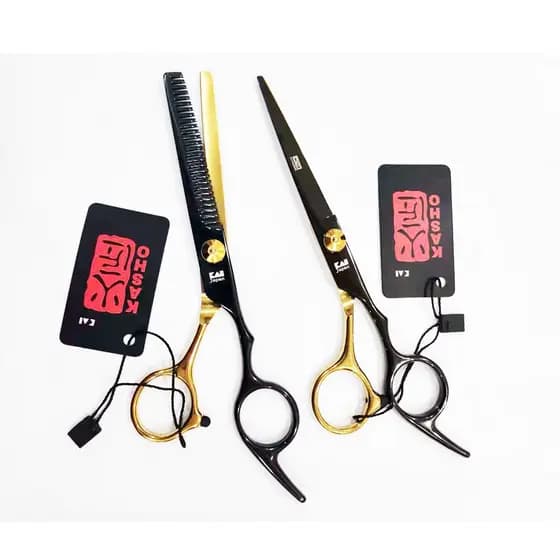 Conjunto de tesouras de cabeleireiro Japão KASHO para uso familiar tesouras de cabeleireiro em aço inoxidável