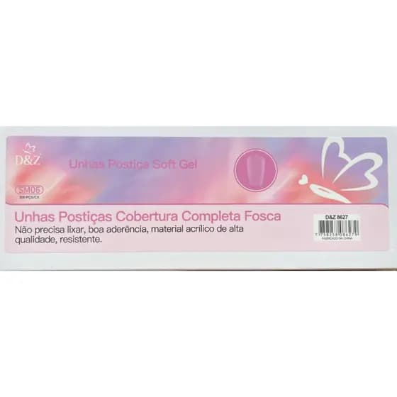 Kit 300 Unhas Postiças Soft Gel Fosca – Cobertura Completa e Alta Resistência