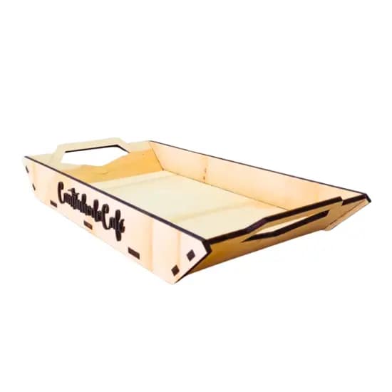 Bandeja Cantinho do Café Grande Mesa Posta Decorativa para Cozinha – Organização e Estilo MDF mdf