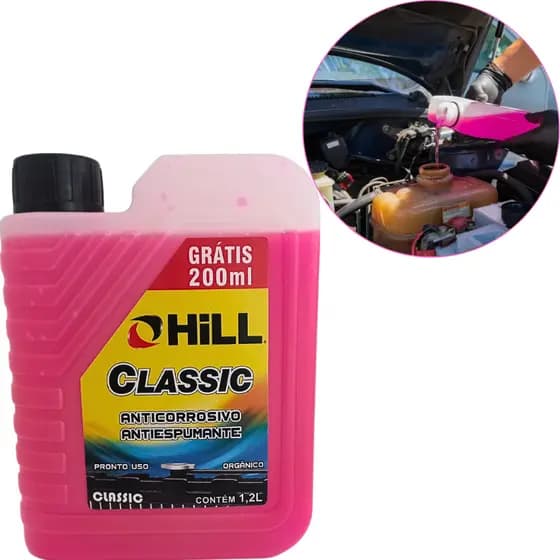 Aditivo Radiador Anti Fervura 1,2L HILL Classic Pronto Uso Rosa