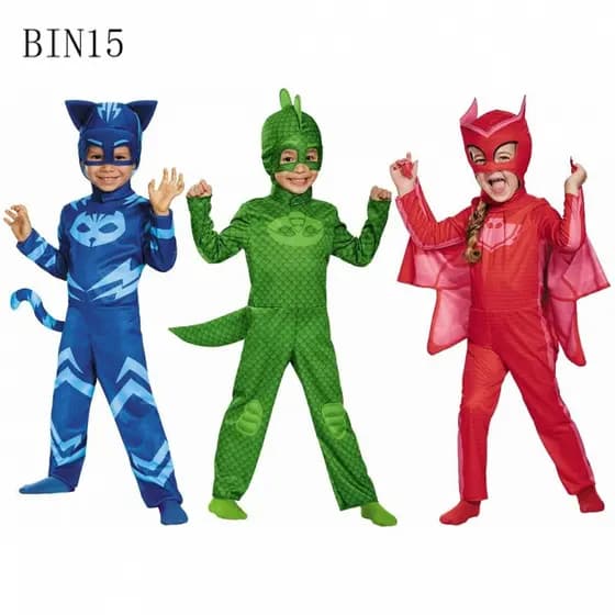 PJ Masks Fantasia Infantil 3-12 Anos Crianças/Halloween/Menino/Gato 722