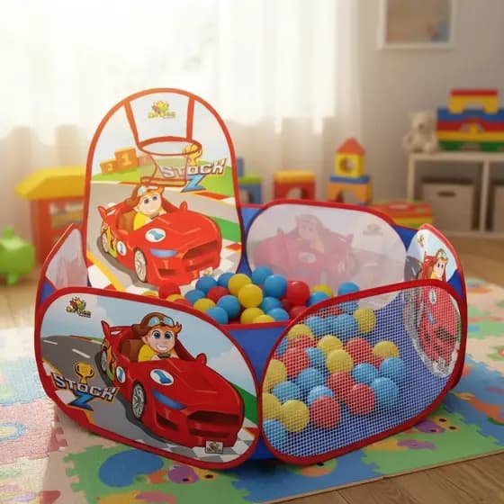 Piscina Infantil De Bolinhas Com Cestinha Basquete Menino Menina