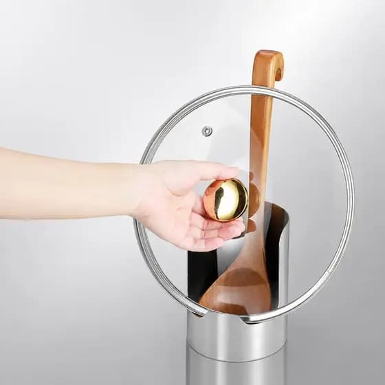 Tampa Colher Resto De Aço Inoxidável Vertical Utensílio Organizador Titular Para Tábua Cortar Cozinha kouzxbr