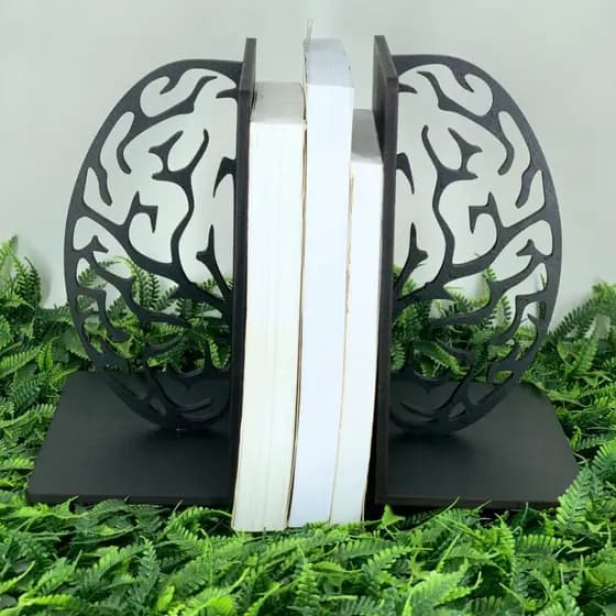 Suporte Aparador para Livros Cérebro
