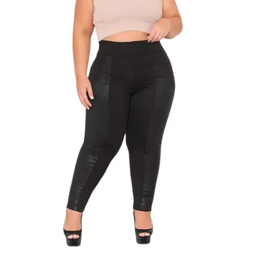 Calça Plus Size Felpada Legging Montaria Forradada