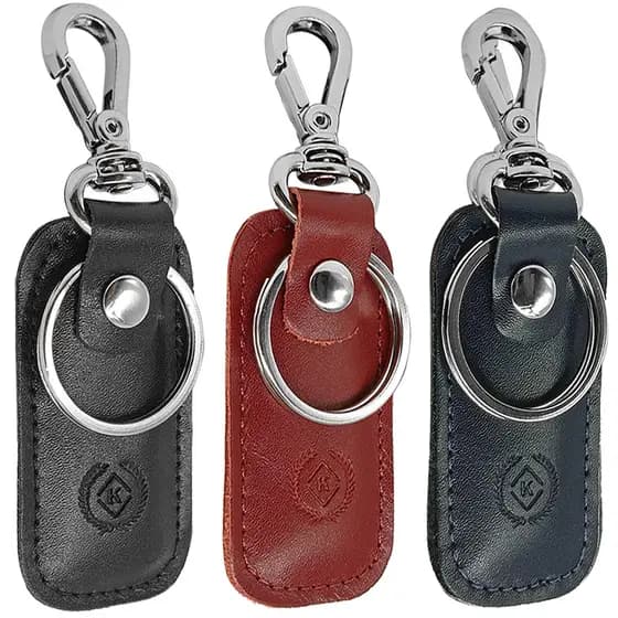Chaveiro Couro Legítimo Bovino Metal Luxo Promoçao