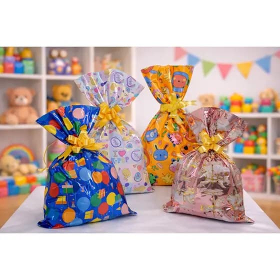 Saco de presente infantil 30x44 com 10/25/50 e 100 unid.