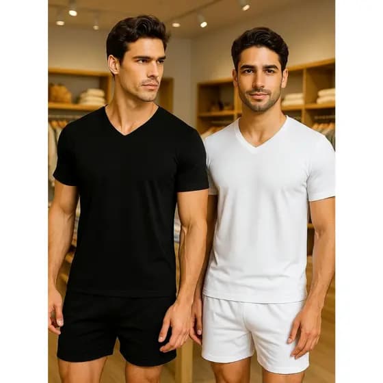 Pijama Masculino Verão Camisa Manga Curta com Short Curto Liso Atacado Pijama Manga Curta Masculino