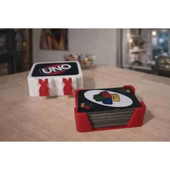 caixa para cartas de UNO tradicional/cartas/3d/uno/jogos/organização/diversão