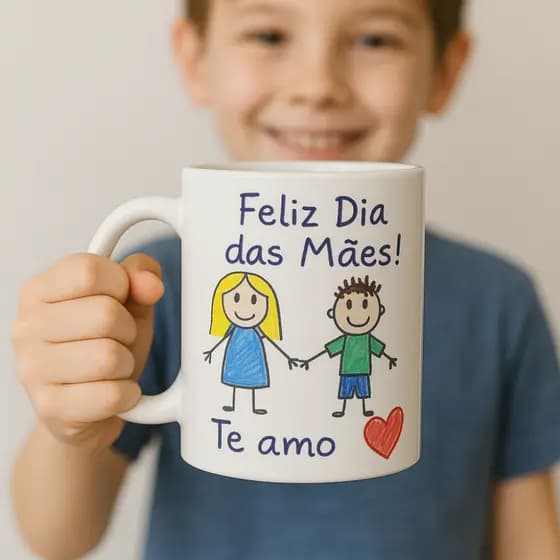 CANECA PERSONALIZADA PORCELANA DIA DAS MÃES -325ML