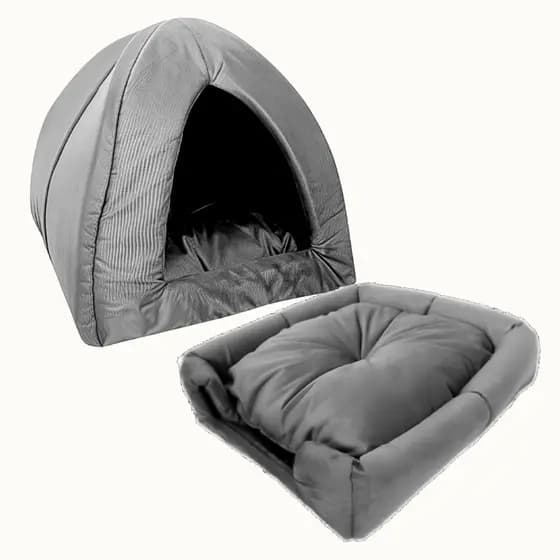 Casa 2 x1 Toca Iglu Grande 45x45 Para Cachorro Caminha Pet Varias Cores