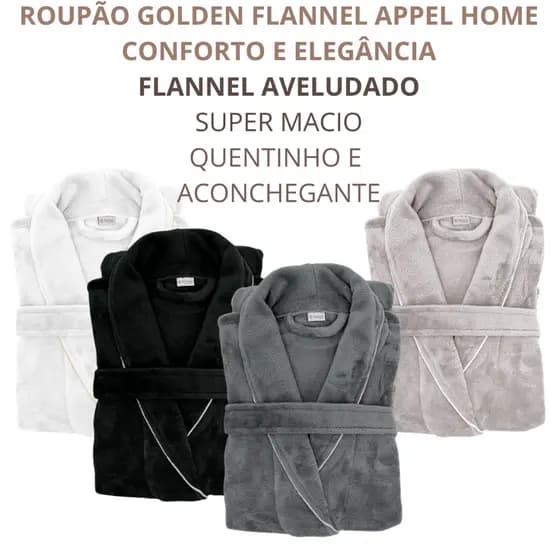 Roupão Flannel Toque de Seda Unissex Extra Macio Microfibra Quentinho Inverno Adulto
