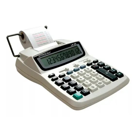 Calculadora de mesa c/bobina 12 digitos LP25 Procalc CX 1 UN