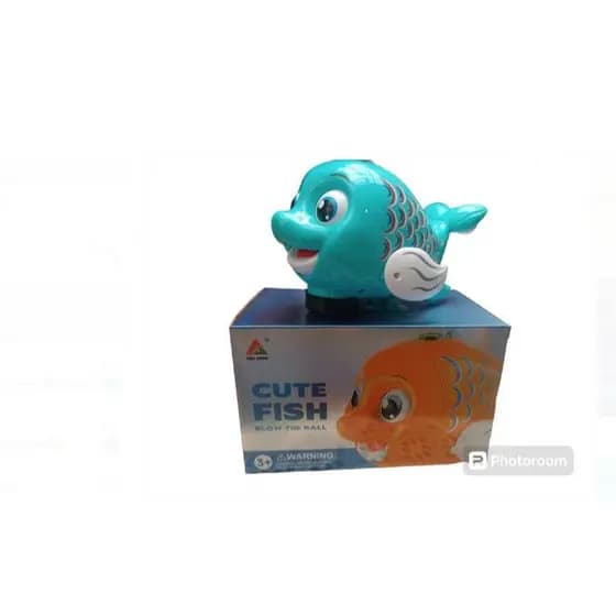 Brinquedo peixe palhaço com bolinha flutuadora com luz e som a pilhas