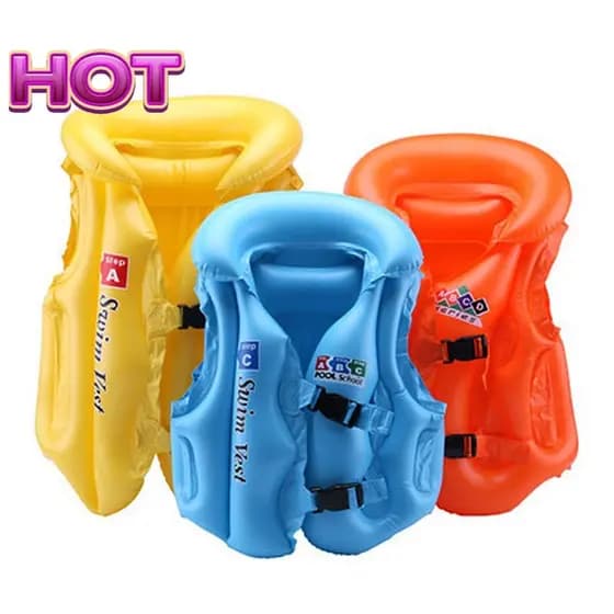 Colete salva-vidas para bebês, equipamento de natação inflável para iniciantes em piscina presente