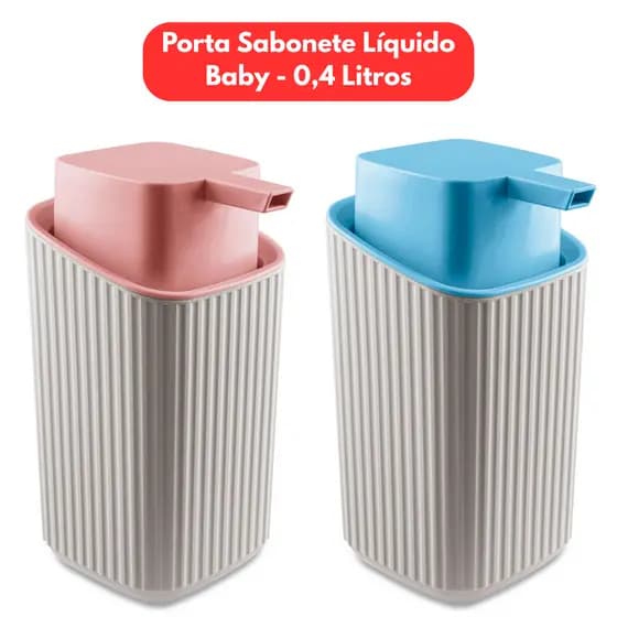 Porta Sabonete Líquido Baby 0,4 litros (400ml) - Design Moderno e Funcional