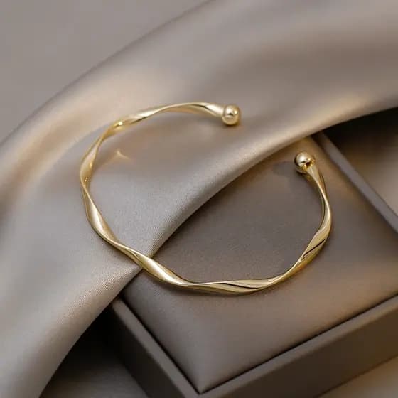 Pulseira De Moda Ins Nova Feminina Simples design De Ondulação Elegante Para Namoradas