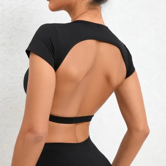 Wmuncc Roupas de Yoga Roupas Femininas de Secagem Rápida Esportiva de Topo Corrida ao Ar Livre Linda Camiseta de Fitness