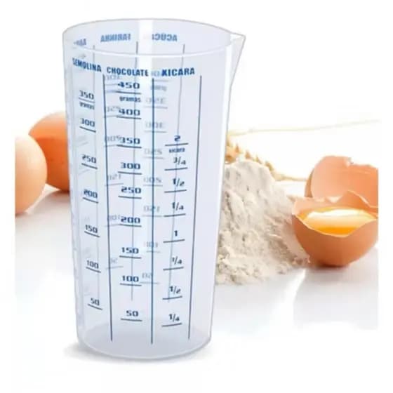 Copo Medida Graduado Plástico 500 Ml Receitas Medidor Porção Cor Transparente
