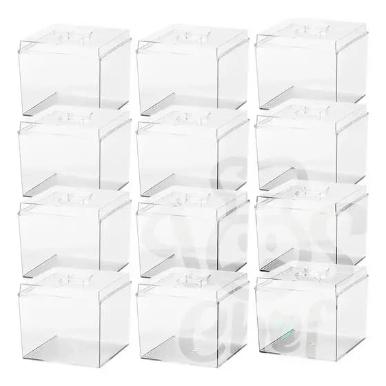 Kit 20, 15, 12, 9 Potes 3,3 Litros Herméticos Acrílico Armazenamento Doces Cereais Temperos Mantimentos