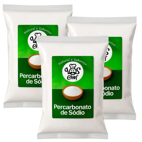 Percarbonato De Sódio 3kg 100% PURO Los Chef Tira Machas Roupa Branca e Colorida