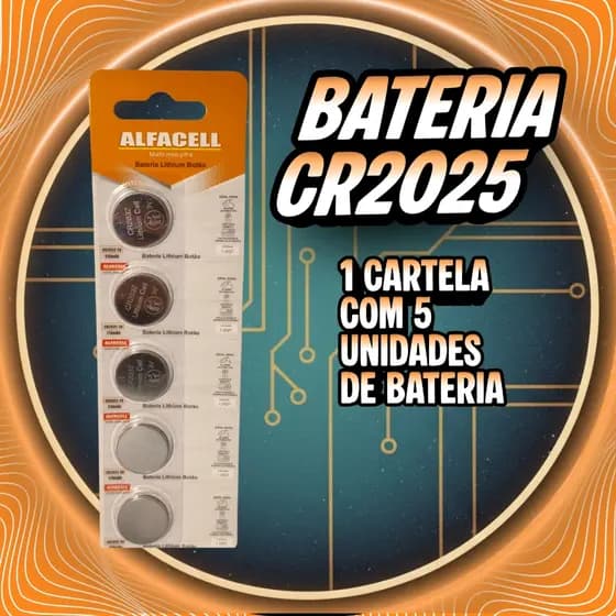 Alfacell CR2025 1 Cartela com 5 Unidades cada