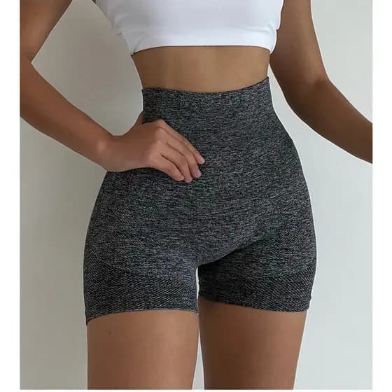 Short Legging Fitness Levanta Bumbum Poliamida Roupas Femininas Short Academia Feminine Meia Coxa Cós Alto Esportivo Confortável Leggings Calça De Ioga - Envio Imediato