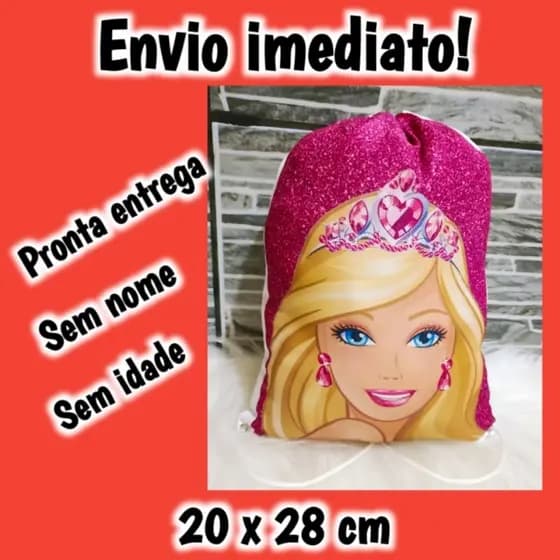 Mochilinhas Barbie - Festa Infantil - Sacochila - Bolsa para Doces - Lembrancinha - Mochila - Saco