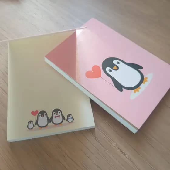 Kit 2 Blocos Para Anotações Papelaria Fofa - Contém 65 Folhas NÃO COLÁVEIS Cada Bloco