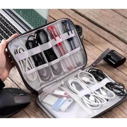 Mini bolsa de armazenamento de cabo de dados digital multifuncional
