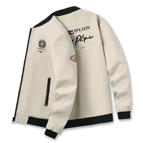 Primavera outono jaqueta bordada versão coreana na moda jaqueta Bomber masculina Casual fino uniforme de beisebol 26.7.2