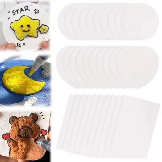 10 Peças De Papel De Pintura De Textura De Espuma , Brinquedos Educativos Inchada , Esponja De Desenho , Handma