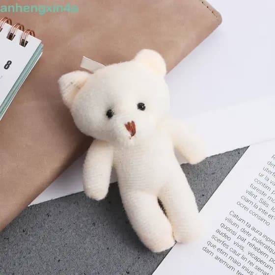 ANHENGXIN Urso De Pelúcia Brinquedos 12CM Dia Dos Namorados Brinquedo Chaveiros Animal Mochila Pingente Boneca