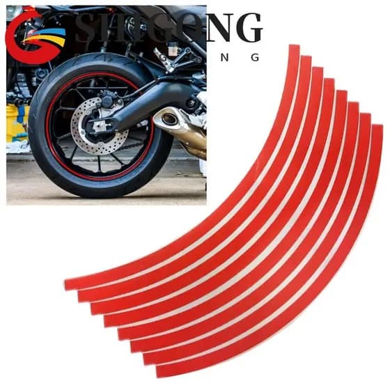 SHIGONG Motocicleta Roda Adesivo Listras Reflexivas Adesivos De Bicicleta 17 " 18 " Fita De Aro De