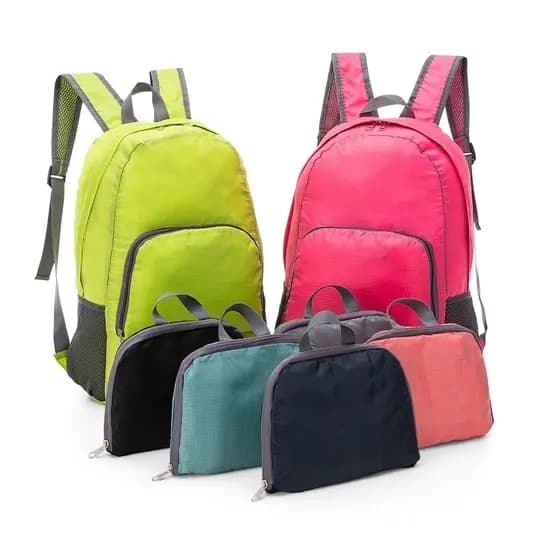 Mochila de Nylon Dobrável 25 Litros Viagem passeio Escolar Curso Estagio Trilha