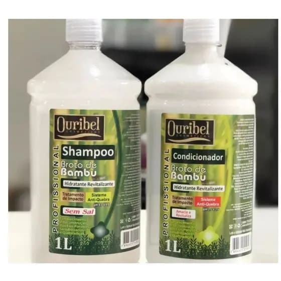 shampoo e condicionador bambú ouribel 1 litro cada