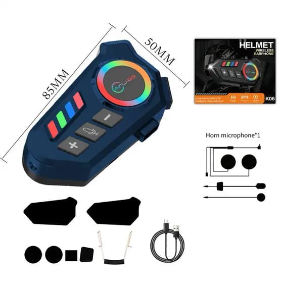 Fone de Ouvido de Capacete Moto Bluetrooth Controle De Voz