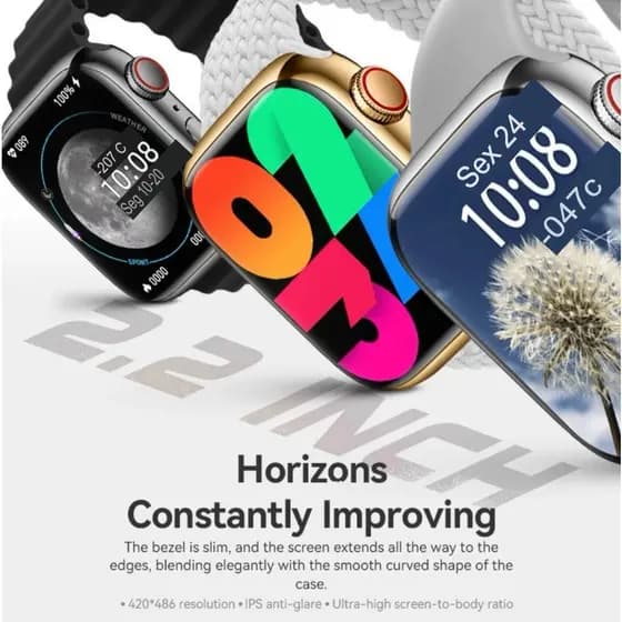 Smart Watch HW9 Pro Max Série 9 Tela Amoled de 2,2 Polegadas 2 Correias Smart Watch