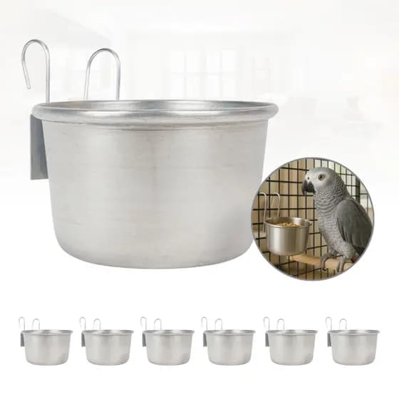 Caneca para Papagaio P com Gancho 70ml 6 unidades