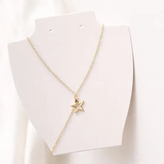 Colar Estrela Delicado Feminino Minimalista Dourado colar feminino, colar estrela, colar dourado, colar delicado, colar