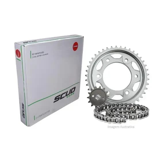 Kit Relação com Retentor Honda Biz 125 Transmissão Moto Scud