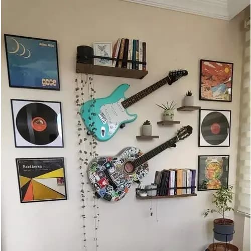 Kit 2 suportes violão e guitarra