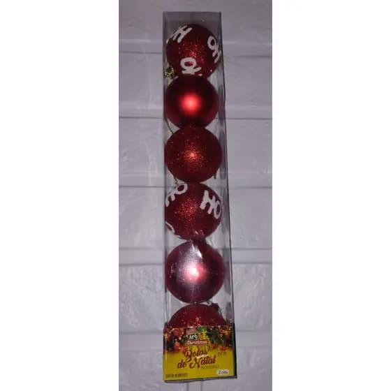 Enfeites de Natal bola para árvore de natal n.06 com 6 unidades
