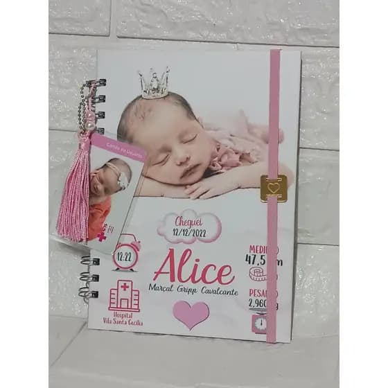 Caderneta de vacina + chaveiro cartão do sus personalizado