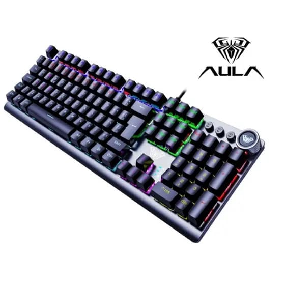 Teclado Gamer Mecânico F3018 Anti-Ghosting Teclado Ultra-Fino Com Fio - Aula