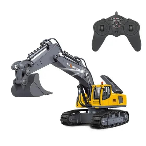Escavadeira 9 Ch Huina Kaliwo 13550 1/18 Controle Remoto