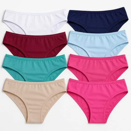 Kit com 10 calcinhas infantil feminina conforto com forro algodão