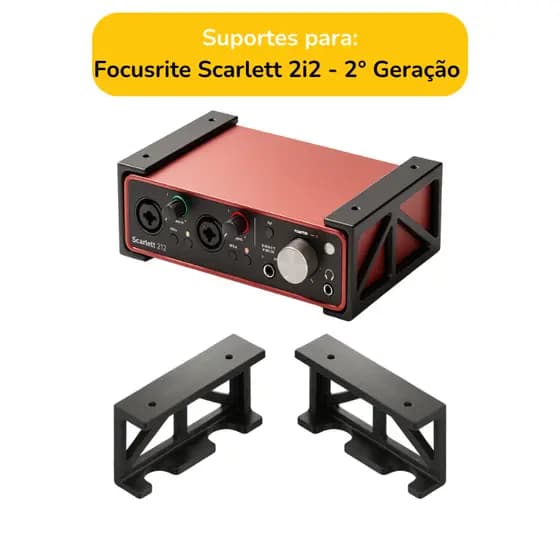 Suporte Para Fixar Focusrite Scarlett 2i2 Por Baixo Da Mesa